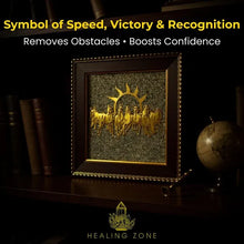 HEALING ZONE 7 Horses on Raw Pyrite Frame