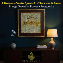 HEALING ZONE 7 Horses on Raw Pyrite Frame