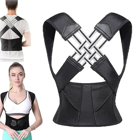 Unisex Back Brace Posture Corrector – Adjustable Shoulder & Back Support Belt for Pain Relief | Invisible & Comfortable for Daily Wear